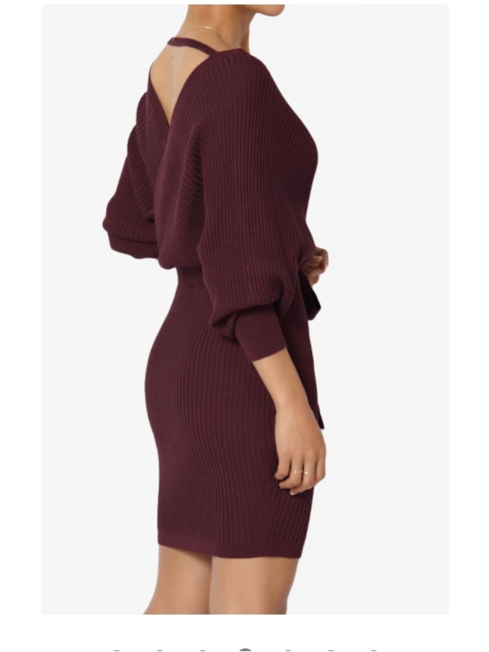 Love Tree Ribbed Sweater Dress - Picture 4 of 12